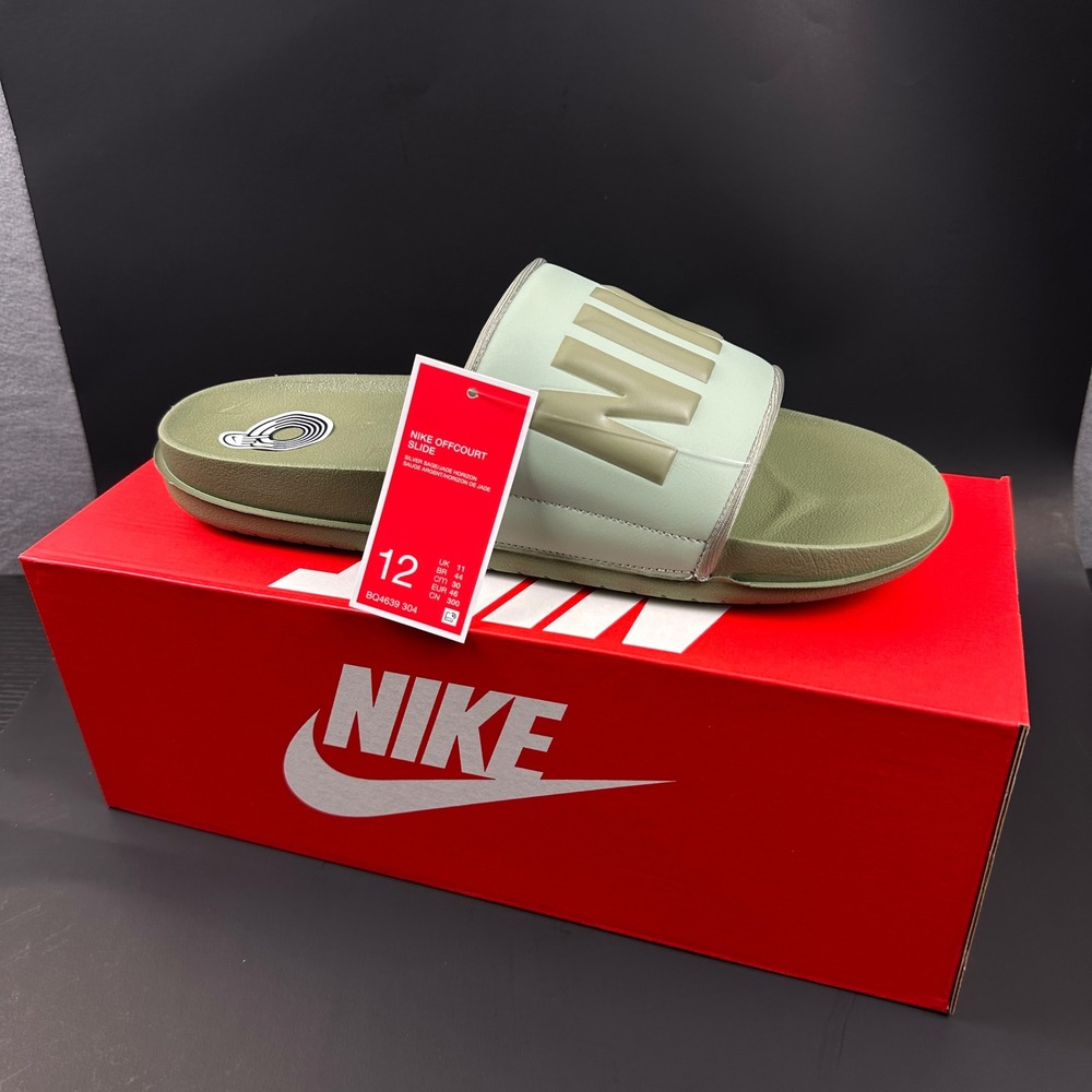 Nike Offcourt Slide Silver Sage Jade Horizon BQ4639-304 Mens Sandals Size 12 NEW